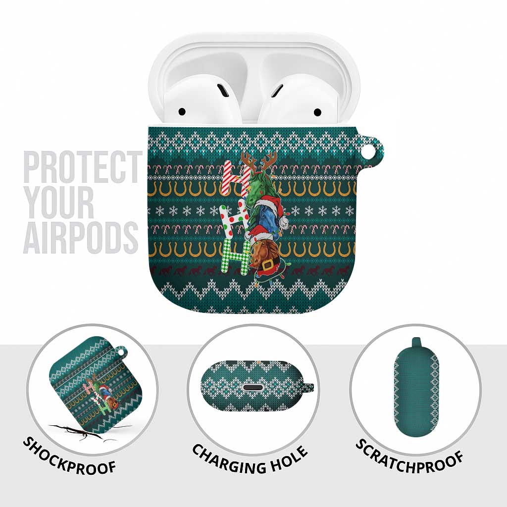 Horse Ho Ho Ho Christmas Design AirPods Case Funny Xmas Holiday Patterns - Wonder Print Shop