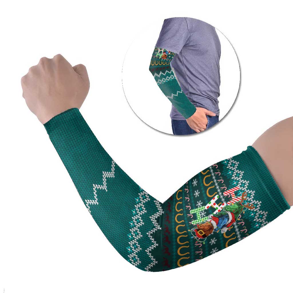 Horse Ho Ho Ho Christmas Design Arm Sleeves Funny Xmas Holiday Patterns - Wonder Print Shop