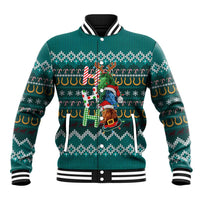 Horse Ho Ho Ho Christmas Design Baseball Jacket Funny Xmas Holiday Patterns - Wonder Print Shop