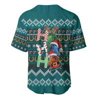 Horse Ho Ho Ho Christmas Design Baseball Jersey Funny Xmas Holiday Patterns - Wonder Print Shop