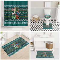 Horse Ho Ho Ho Christmas Design Bathroom Set Funny Xmas Holiday Patterns - Wonder Print Shop