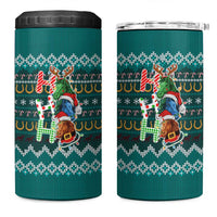 Horse Ho Ho Ho Christmas Design 4 in 1 Can Cooler Tumbler Funny Xmas Holiday Patterns - Wonder Print Shop