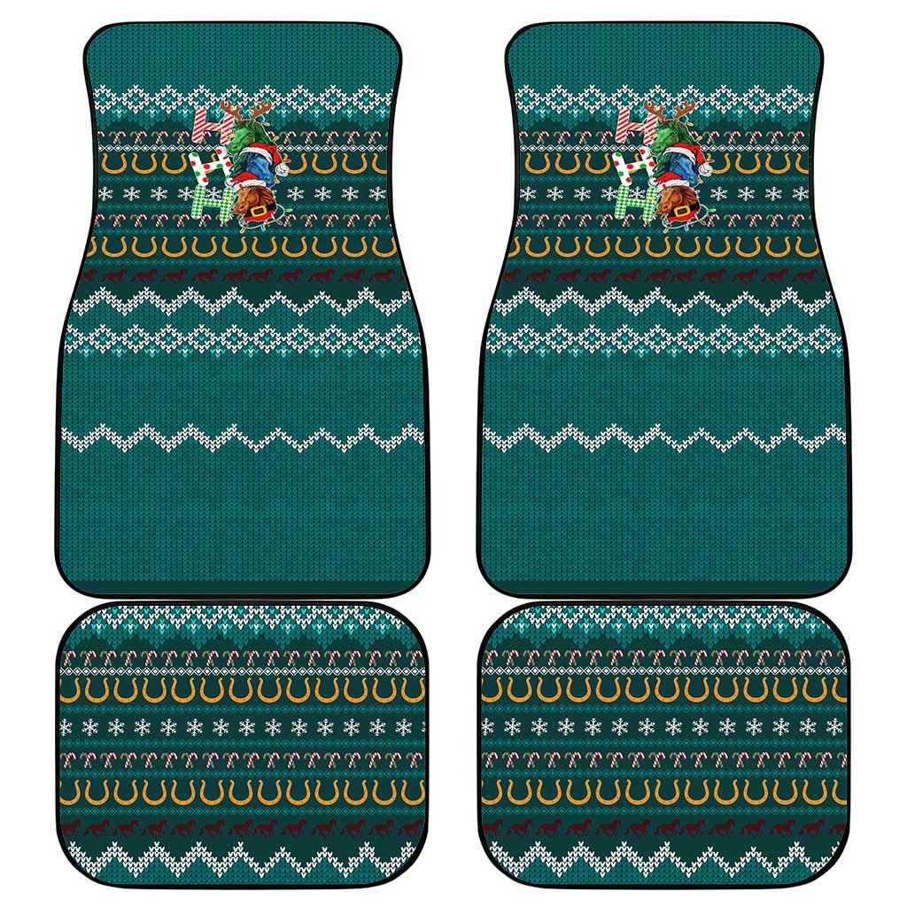 Horse Ho Ho Ho Christmas Design Car Mats Funny Xmas Holiday Patterns - Wonder Print Shop