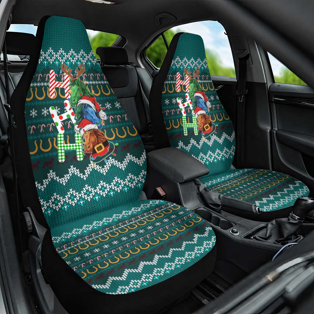 Horse Ho Ho Ho Christmas Design Car Seat Cover Funny Xmas Holiday Patterns - Wonder Print Shop