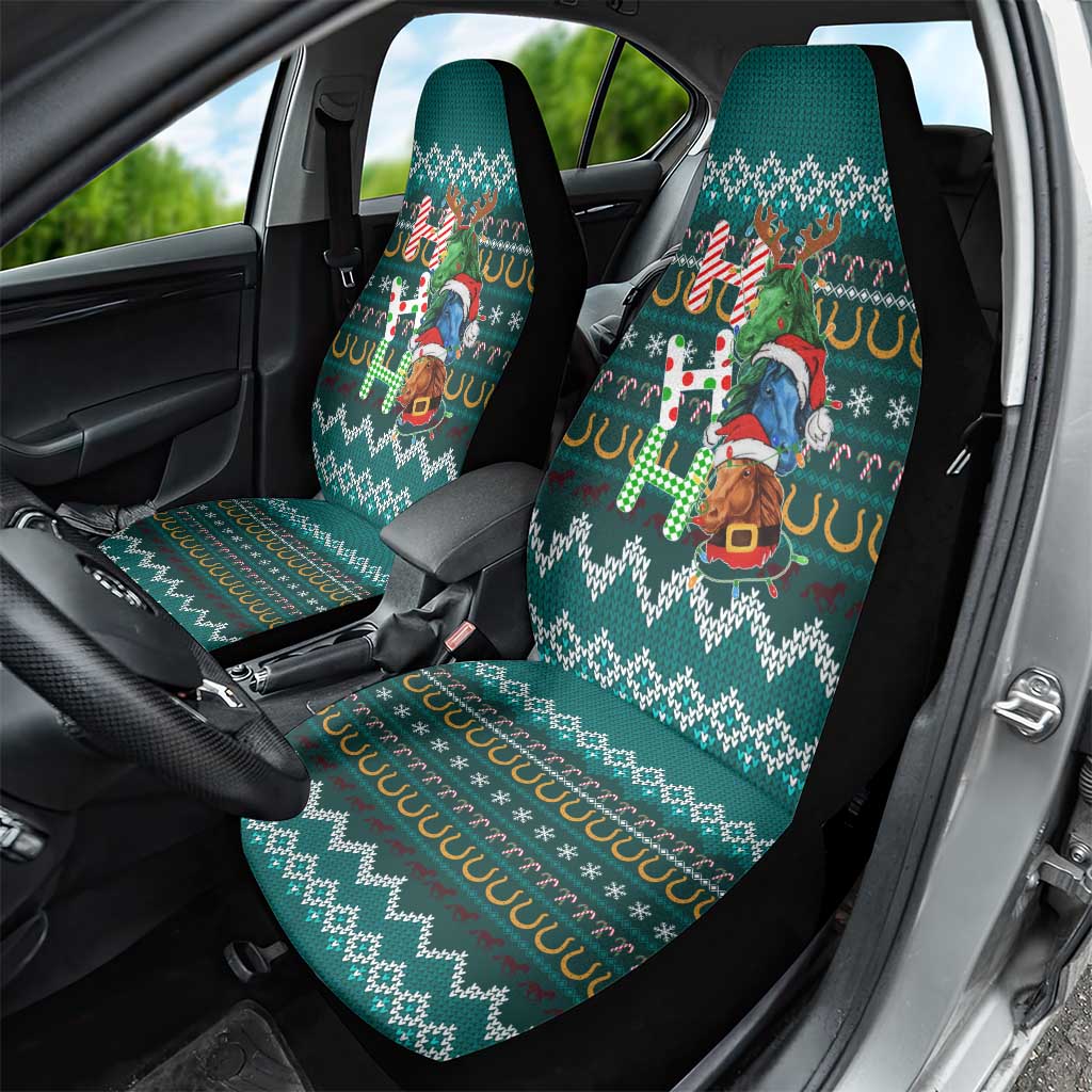 Horse Ho Ho Ho Christmas Design Car Seat Cover Funny Xmas Holiday Patterns - Wonder Print Shop