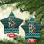 Horse Ho Ho Ho Christmas Design Ceramic Ornament Funny Xmas Holiday Patterns - Wonder Print Shop