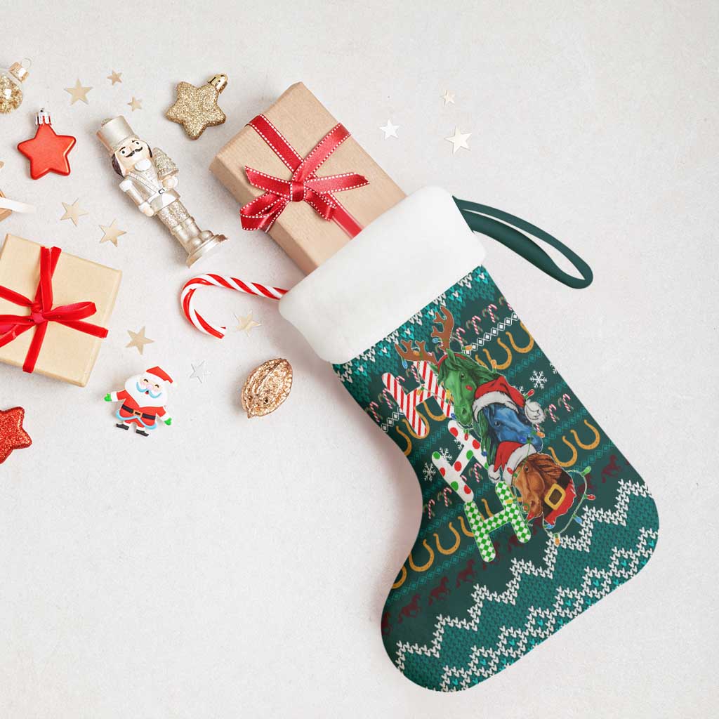 Horse Ho Ho Ho Christmas Design Christmas Stocking Funny Xmas Holiday Patterns - Wonder Print Shop