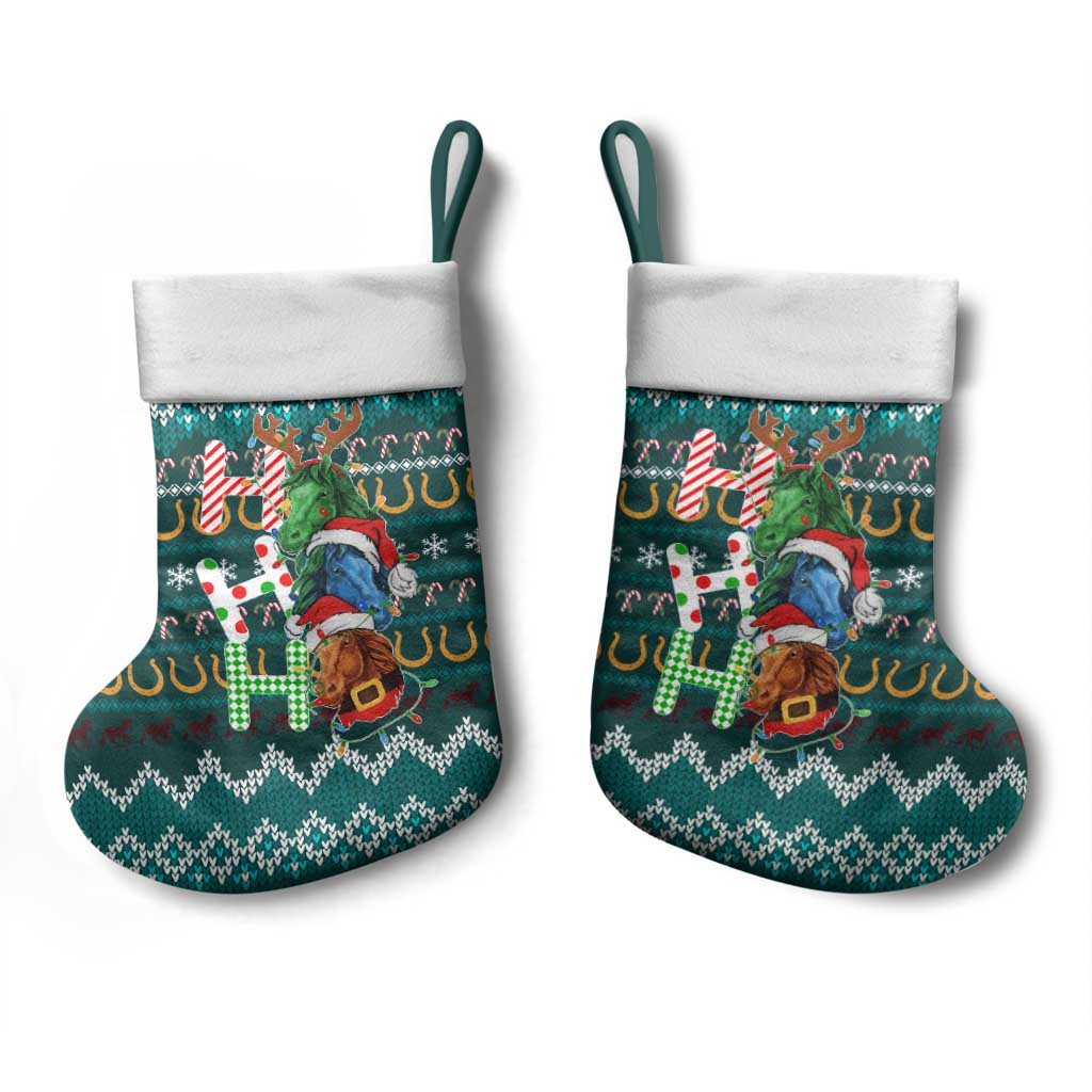 Horse Ho Ho Ho Christmas Design Christmas Stocking Funny Xmas Holiday Patterns - Wonder Print Shop