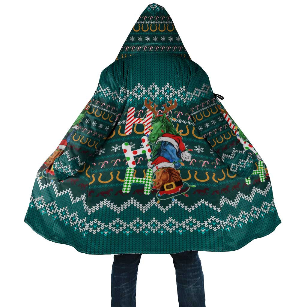 Horse Ho Ho Ho Christmas Design Cloak Funny Xmas Holiday Patterns - Wonder Print Shop