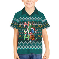 Horse Ho Ho Ho Christmas Design Family Matching Summer Maxi Dress and Hawaiian Shirt Funny Xmas Holiday Patterns - Wonder Print Shop