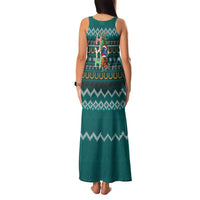 Horse Ho Ho Ho Christmas Design Family Matching Tank Maxi Dress and Hawaiian Shirt Funny Xmas Holiday Patterns - Wonder Print Shop