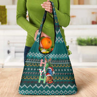 Horse Ho Ho Ho Christmas Design Grocery Bag Funny Xmas Holiday Patterns - Wonder Print Shop