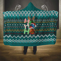 Horse Ho Ho Ho Christmas Design Hooded Blanket Funny Xmas Holiday Patterns - Wonder Print Shop