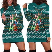 Horse Ho Ho Ho Christmas Design Hoodie Dress Funny Xmas Holiday Patterns - Wonder Print Shop
