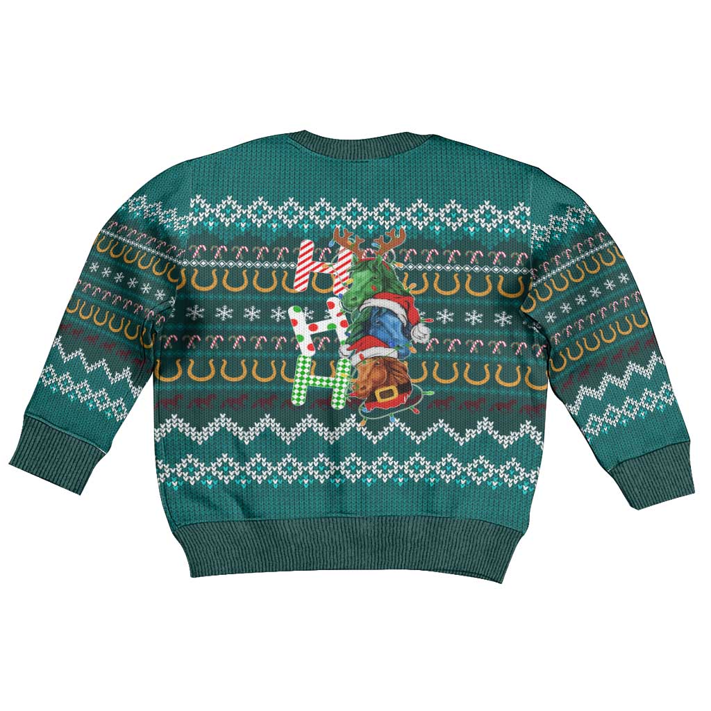 Horse Ho Ho Ho Christmas Design Kid Ugly Christmas Sweater Funny Xmas Holiday Patterns - Wonder Print Shop