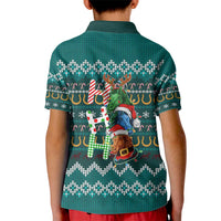 Horse Ho Ho Ho Christmas Design Kid Polo Shirt Funny Xmas Holiday Patterns - Wonder Print Shop