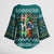 Horse Ho Ho Ho Christmas Design Kimono Sleeve Blouse Funny Xmas Holiday Patterns - Wonder Print Shop