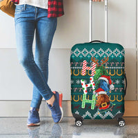 Horse Ho Ho Ho Christmas Design Luggage Cover Funny Xmas Holiday Patterns - Wonder Print Shop