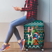 Horse Ho Ho Ho Christmas Design Luggage Cover Funny Xmas Holiday Patterns - Wonder Print Shop