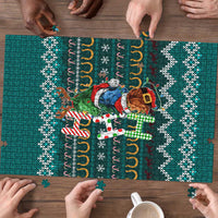 Horse Ho Ho Ho Christmas Design Puzzle Funny Xmas Holiday Patterns - Wonder Print Shop