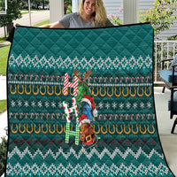 Horse Ho Ho Ho Christmas Design Quilt Funny Xmas Holiday Patterns - Wonder Print Shop