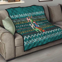 Horse Ho Ho Ho Christmas Design Quilt Funny Xmas Holiday Patterns - Wonder Print Shop