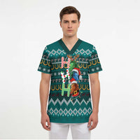 Horse Ho Ho Ho Christmas Design Scrub Top Funny Xmas Holiday Patterns - Wonder Print Shop