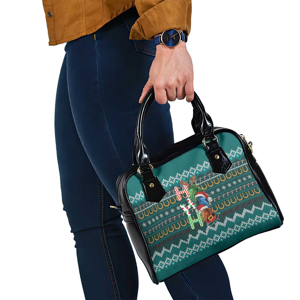 Horse Ho Ho Ho Christmas Design Shoulder Handbag Funny Xmas Holiday Patterns - Wonder Print Shop