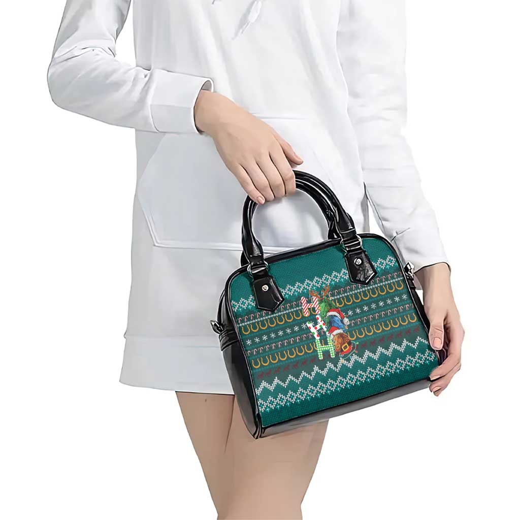 Horse Ho Ho Ho Christmas Design Shoulder Handbag Funny Xmas Holiday Patterns - Wonder Print Shop