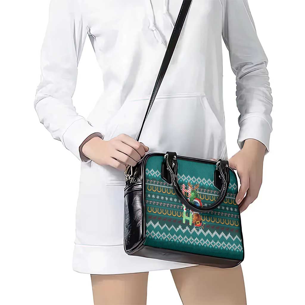 Horse Ho Ho Ho Christmas Design Shoulder Handbag Funny Xmas Holiday Patterns - Wonder Print Shop