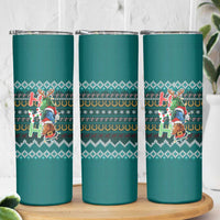 Horse Ho Ho Ho Christmas Design Skinny Tumbler Funny Xmas Holiday Patterns - Wonder Print Shop