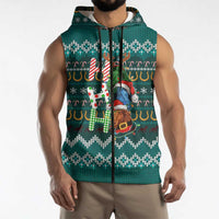 Horse Ho Ho Ho Christmas Design Sleeveless Zip Hoodie Funny Xmas Holiday Patterns - Wonder Print Shop