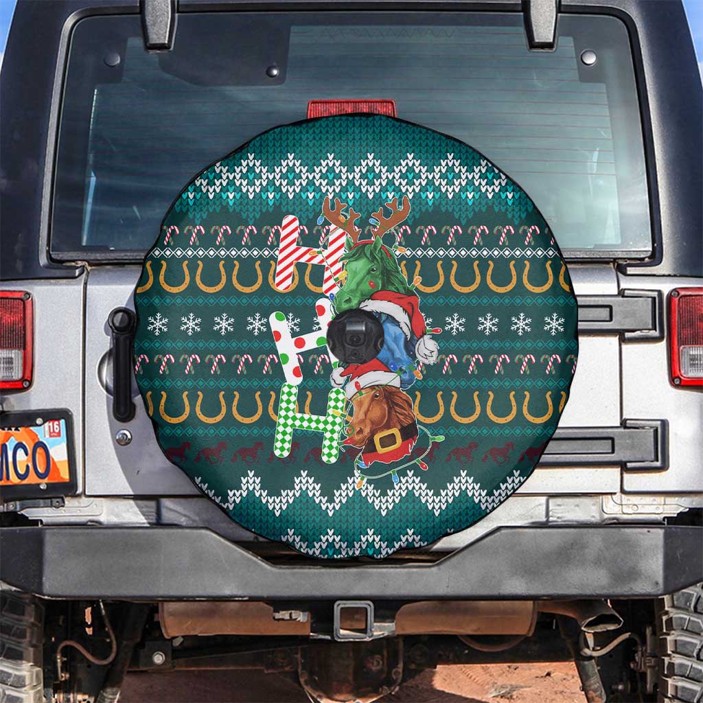 Horse Ho Ho Ho Christmas Design Spare Tire Cover Funny Xmas Holiday Patterns - Wonder Print Shop