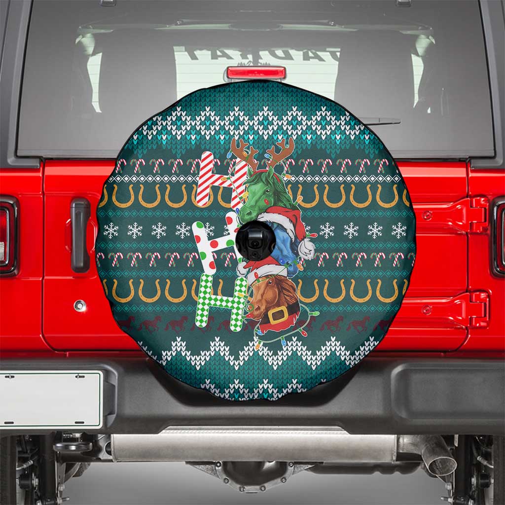 Horse Ho Ho Ho Christmas Design Spare Tire Cover Funny Xmas Holiday Patterns - Wonder Print Shop