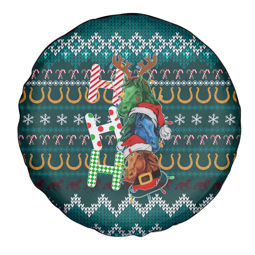 Horse Ho Ho Ho Christmas Design Spare Tire Cover Funny Xmas Holiday Patterns - Wonder Print Shop