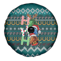 Horse Ho Ho Ho Christmas Design Spare Tire Cover Funny Xmas Holiday Patterns - Wonder Print Shop