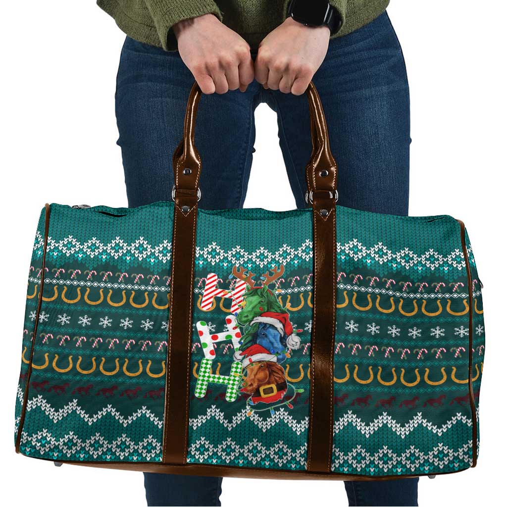 Horse Ho Ho Ho Christmas Design Travel Bag Funny Xmas Holiday Patterns - Wonder Print Shop