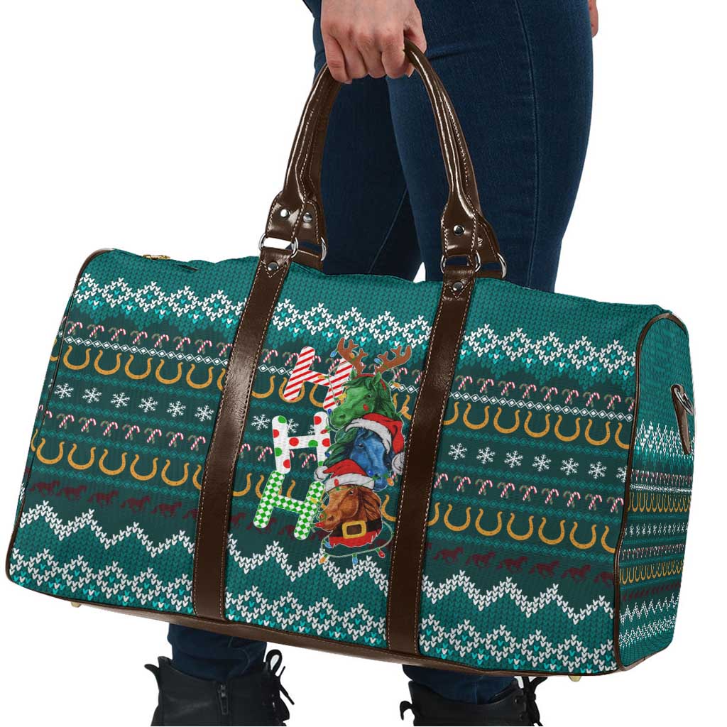 Horse Ho Ho Ho Christmas Design Travel Bag Funny Xmas Holiday Patterns - Wonder Print Shop