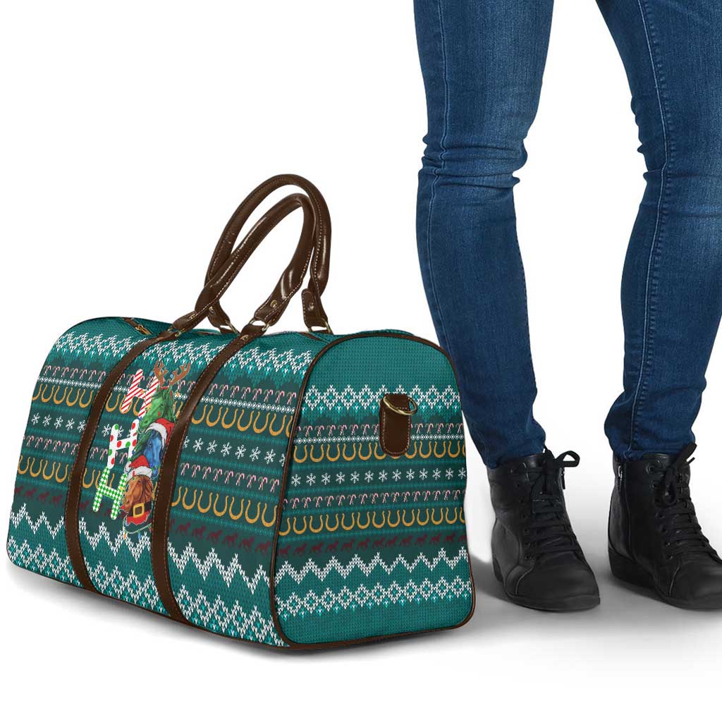 Horse Ho Ho Ho Christmas Design Travel Bag Funny Xmas Holiday Patterns - Wonder Print Shop