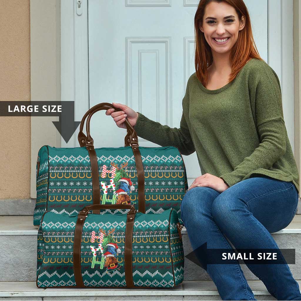 Horse Ho Ho Ho Christmas Design Travel Bag Funny Xmas Holiday Patterns - Wonder Print Shop