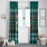 Horse Ho Ho Ho Christmas Design Window Curtain Funny Xmas Holiday Patterns - Wonder Print Shop