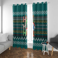 Horse Ho Ho Ho Christmas Design Window Curtain Funny Xmas Holiday Patterns - Wonder Print Shop