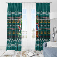 Horse Ho Ho Ho Christmas Design Window Curtain Funny Xmas Holiday Patterns - Wonder Print Shop