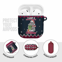 I Want A Hippopotamus Christmas Design AirPods Case Xmas Holiday Patterns - Wonder Print Shop