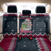 I Want A Hippopotamus Christmas Design Back Car Seat Cover Xmas Holiday Patterns - Wonder Print Shop