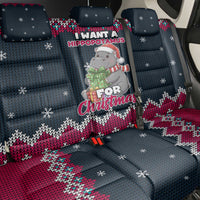 I Want A Hippopotamus Christmas Design Back Car Seat Cover Xmas Holiday Patterns - Wonder Print Shop