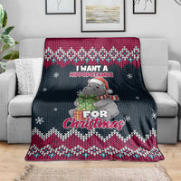 I Want A Hippopotamus Christmas Design Blanket Xmas Holiday Patterns - Wonder Print Shop