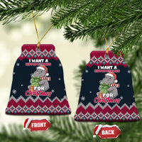 I Want A Hippopotamus Christmas Design Ceramic Ornament Xmas Holiday Patterns - Wonder Print Shop