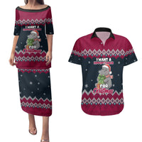 I Want A Hippopotamus Christmas Design Couples Matching Puletasi and Hawaiian Shirt Xmas Holiday Patterns - Wonder Print Shop