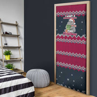 I Want A Hippopotamus Christmas Design Door Cover Xmas Holiday Patterns - Wonder Print Shop